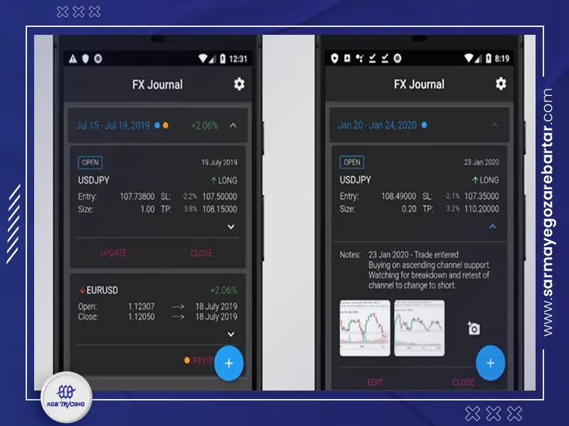 اپلیکیشن FX Journal